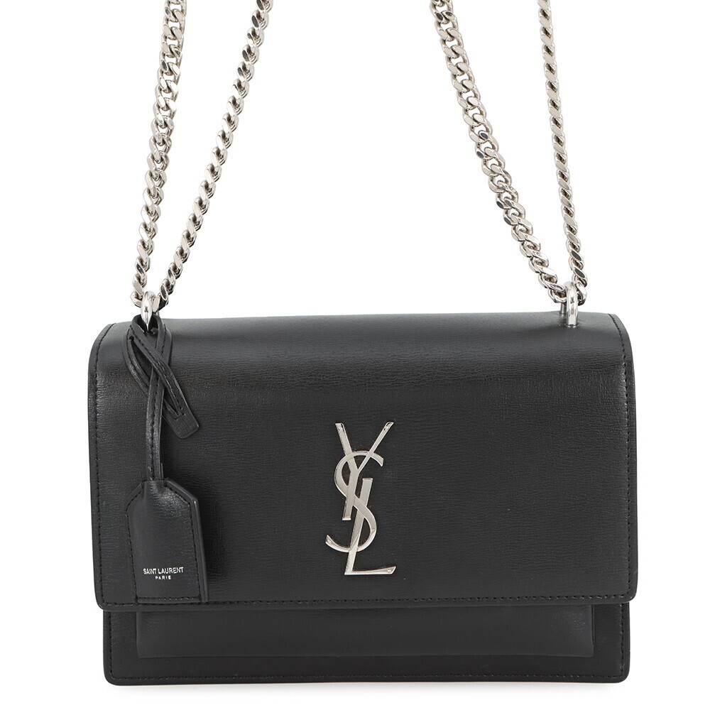 Saint Laurent Paris Chain Shoulder Bag Sunset Black - Picture 1 of 12